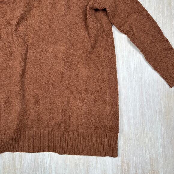 Eileen Fisher Brown Boucle Open Front Knit Cotton Blend Cardigan Sweater XXS - Picture 7 of 13